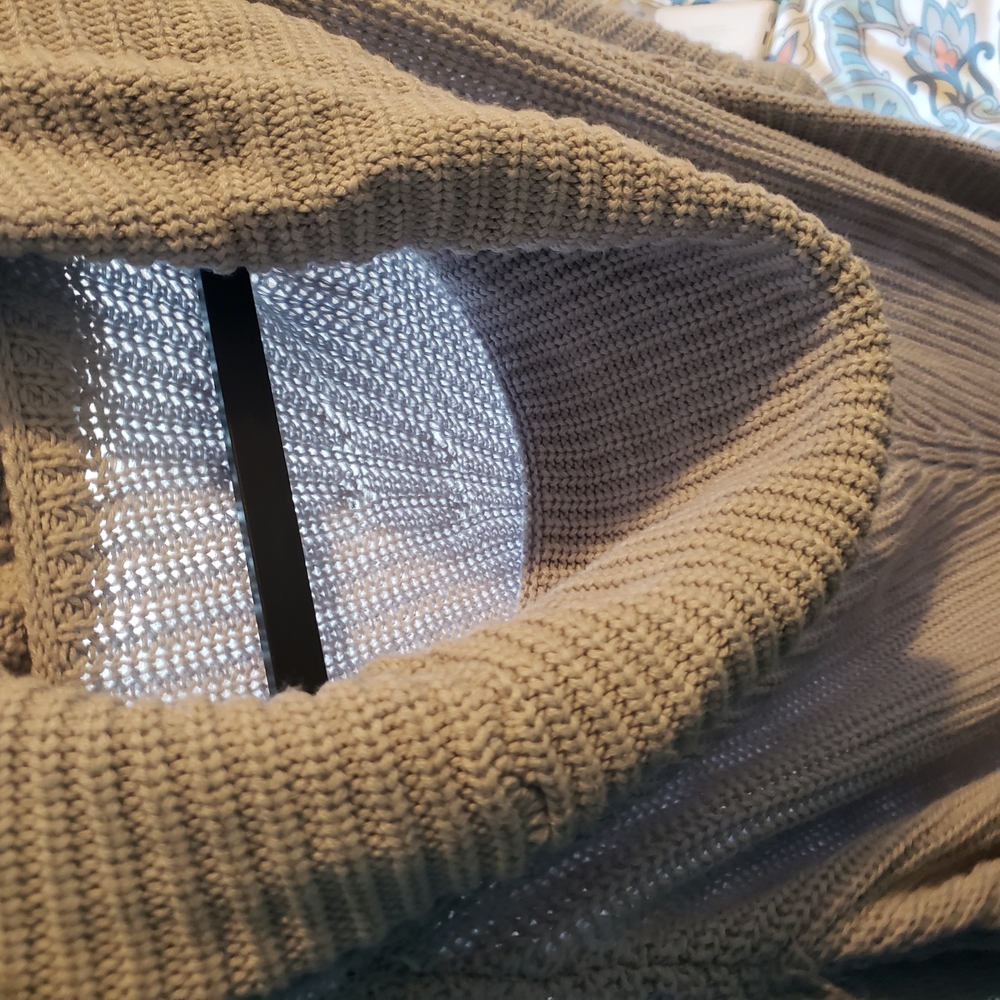 Women's Gray Knit Cowl neck Sweater